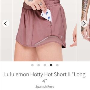lululemon hottie hot shorts 4’